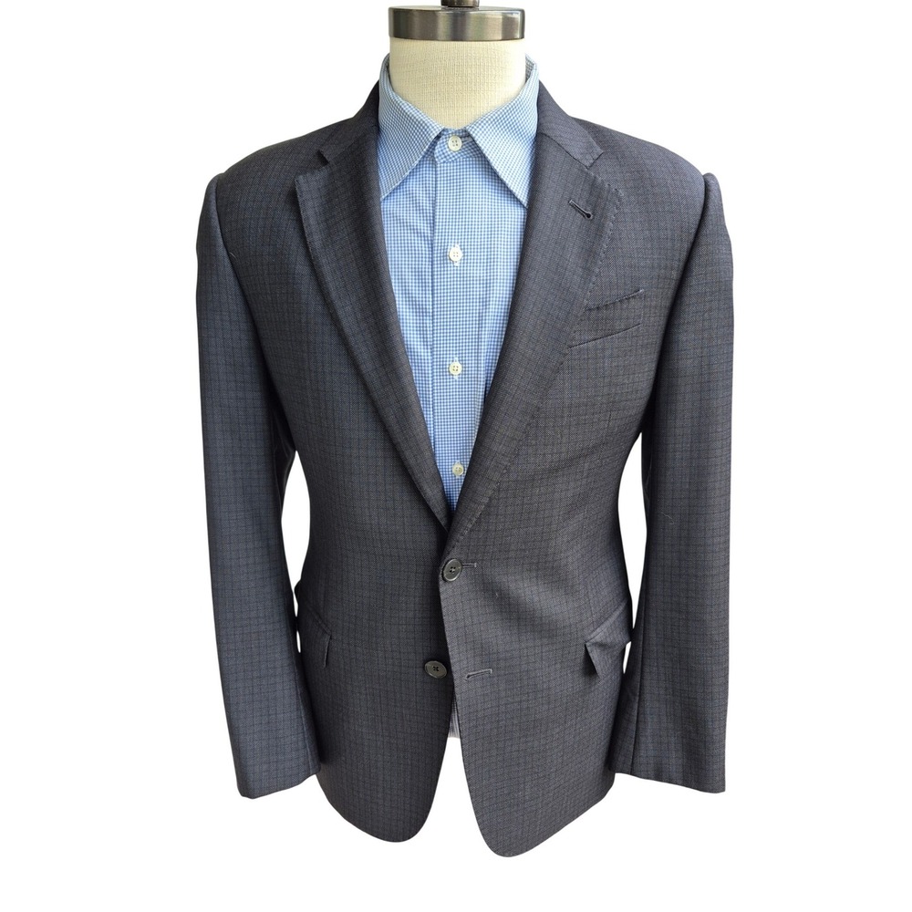 Armani Collezioni G Line Mens Dark Grey Virgin Wool Blazer Sport Coat Sz 40 S